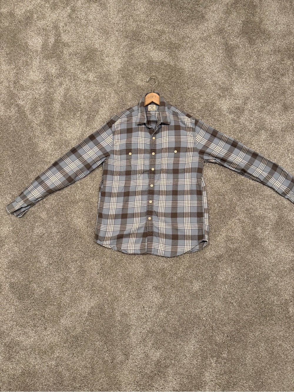 J.Crew Men's Medium Plaid Flannel Shirt